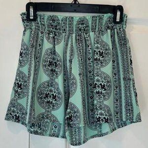 Blue Print Flowy Shorts